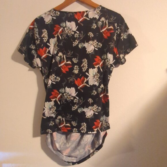 Zeagoo Short Sleeve V-Neck Ruched Blouse Size L - Picture 7 of 8